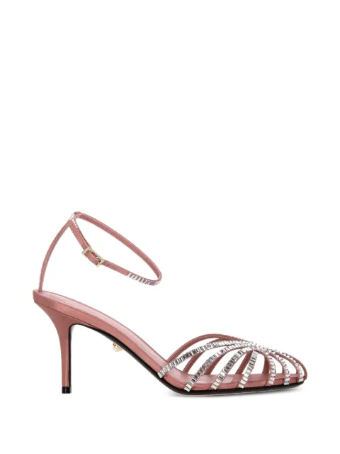 Alevì Penelope crystal-embellished silk sandals Pink L26SC0100222K88VINTAGEROSE