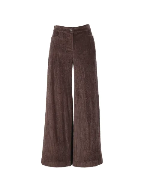 Kristina Ti corduroy palazzo pants Brown KPA0237TI0328VI8