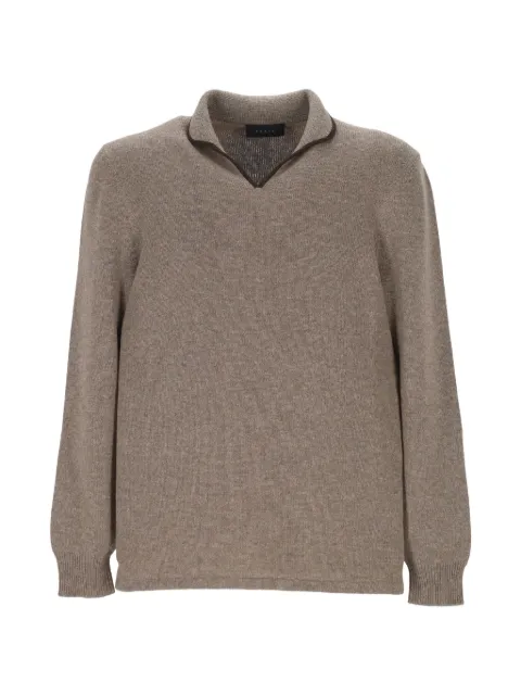 Sease Ellen Pull 2.0 contrast-trim fine-knit top Brown KE031XG006