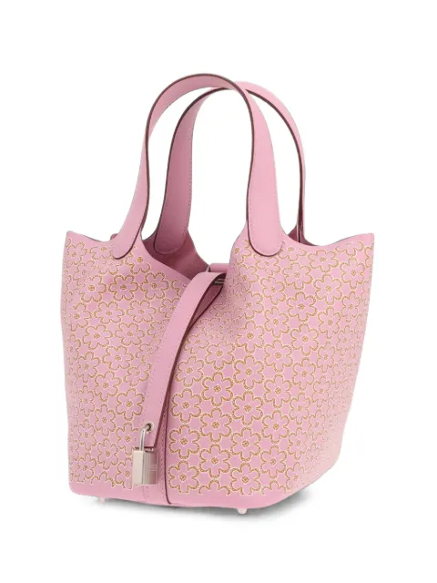 Hermès Pre-Owned Picotin Lucky Daisy bucket bag Pink 434142