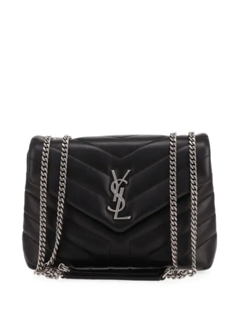Saint Laurent Pre-Owned 2020' small Loulou chevron quilted shoulder bag Black 430487