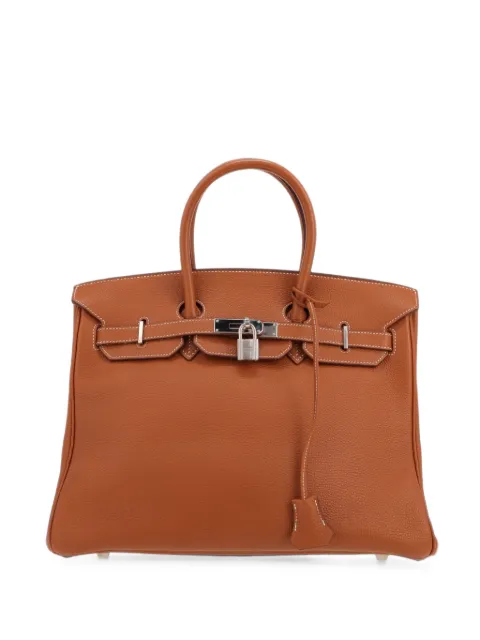 Hermès Pre-Owned 2005 35 Birkin Togo leather tote bag Brown 429916
