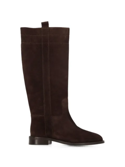 STATUS suede panelled boots Brown S8401G