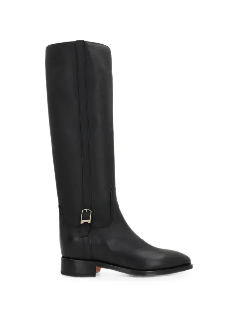 Santoni buckle-detail knee-high boots Black WSHM71084BJ2NLGAN01