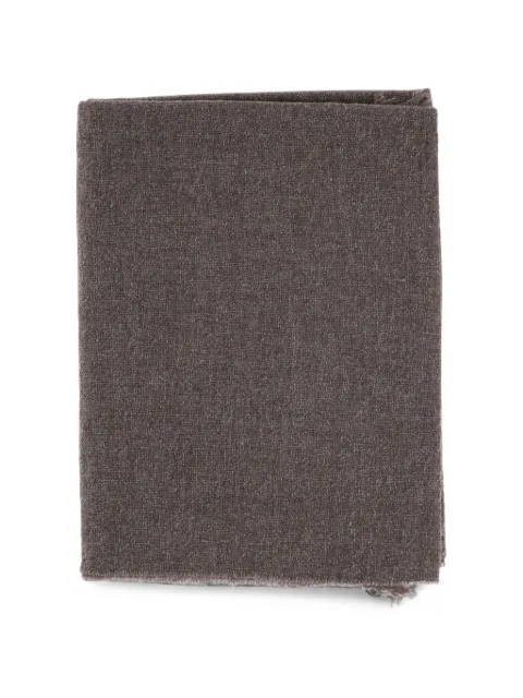 Gran Sasso fringed metallic-thread scarf Brown 9322293500130