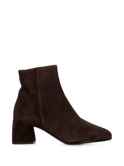 STATUS side-zip block-heel boots Brown S7206TAM