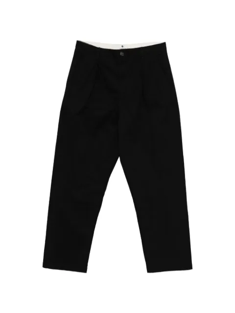 ANERKJENDT Akjakob pleated straight-leg trousers Black 901875