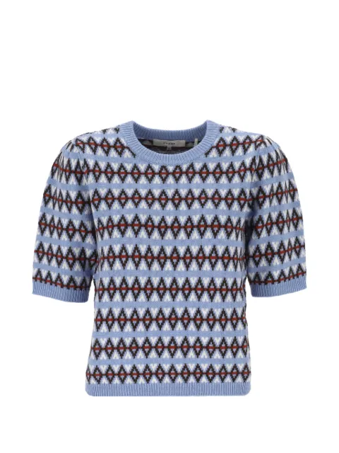 FRAME Fair Isle puff-sleeve knitwear Blue WF26KSW041PWFR