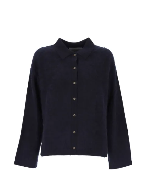 Soft Goat button-fastening shirt Blue 24653