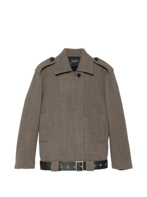 Seafarer belted epaulette jacket Brown SWJ0158TWS0018
