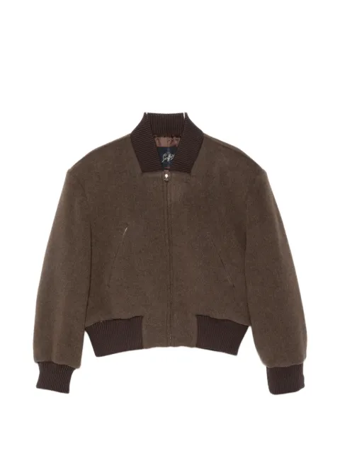 Seafarer padded-shoulder bomber jacket Brown SWJ0170TWF0120