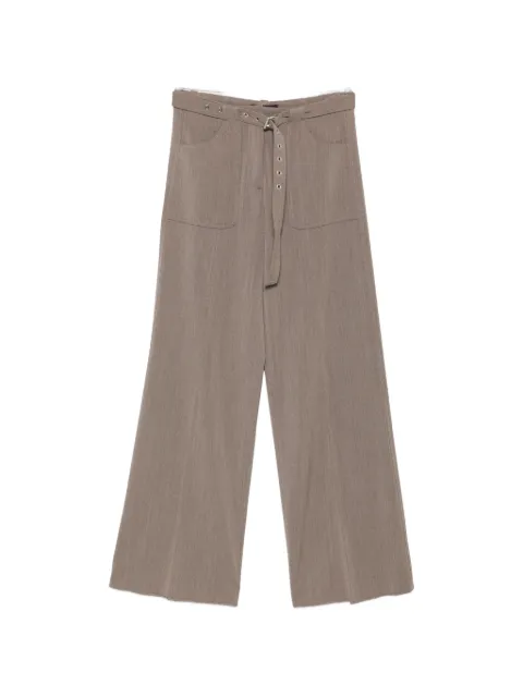 Seafarer belted wide-leg trousers Brown SWP0157TWS0017