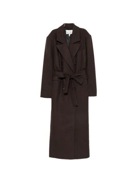 Gestuz double-breasted belted coat Brown 10911300