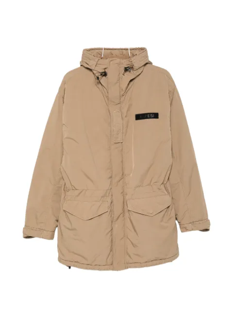 ASPESI hooded logo-patch jacket Neutrals 6I011024