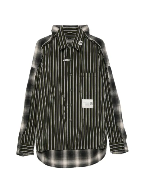 Maison MIHARA YASUHIRO long-sleeve striped shirt Black A17SH083
