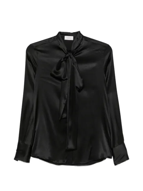 Mazzarelli pussy-bow silk-satin blouse Black 290