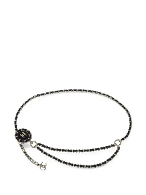 CHANEL Pre-Owned 2016 interwoven chain belt Gold 189049