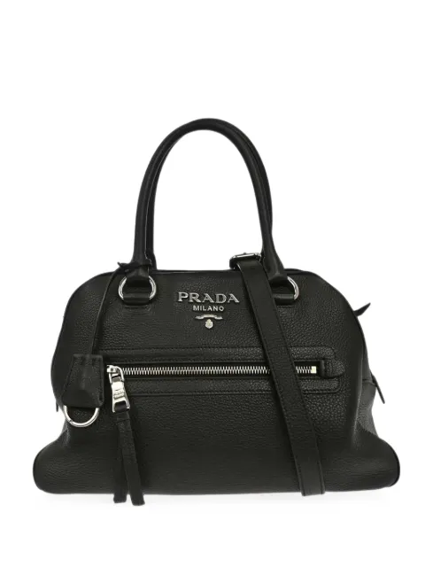 Prada Pre-Owned 2018 grained leather tote bag Black 168340
