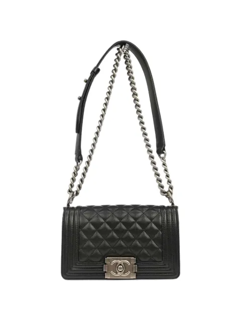CHANEL Pre-Owned 2019 Boy chain shoulder bag Black 189008