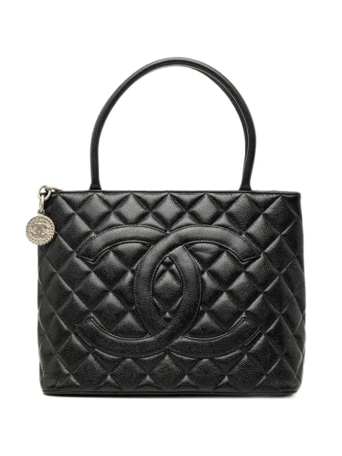 CHANEL Pre-Owned 1997-1999 Caviar Medallion tote bag Black X4W2FTSRLYRIXU8P