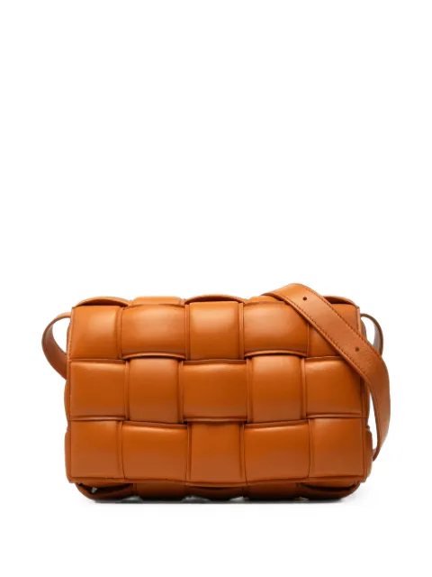 Bottega Veneta Pre-Owned 2012-2026 Nappa Intrecciato Padded Cassette crossbody bag Orange Q45IULDCCNHENEDO