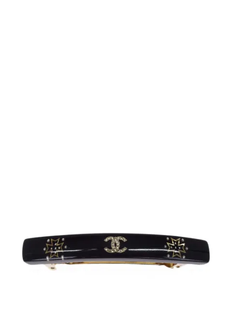CHANEL Pre-Owned 2009 Interlocking CC barrette hair accessory Black 179257