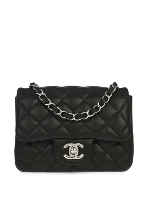 CHANEL Pre-Owned 2019 Mini Classic Square Flap shoulder bag Black 179389