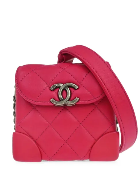 CHANEL Pre-Owned 2019 diamond-quilted Vanity shoulder bag Pink 189023