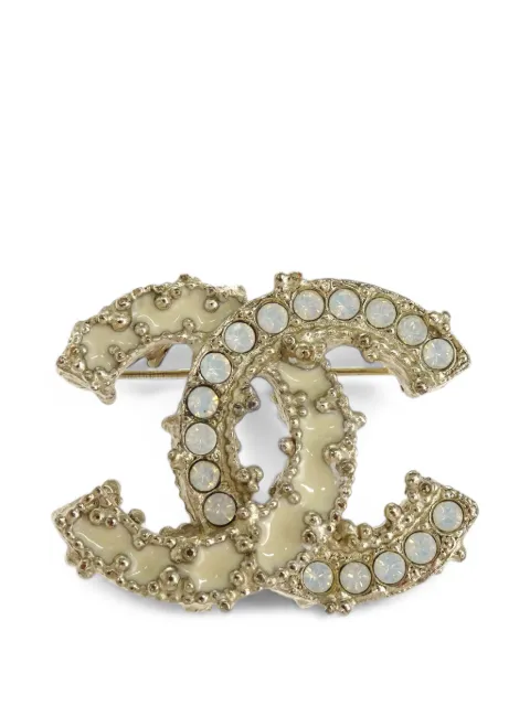 CHANEL Pre-Owned 2012 CC brooch Gold 189042