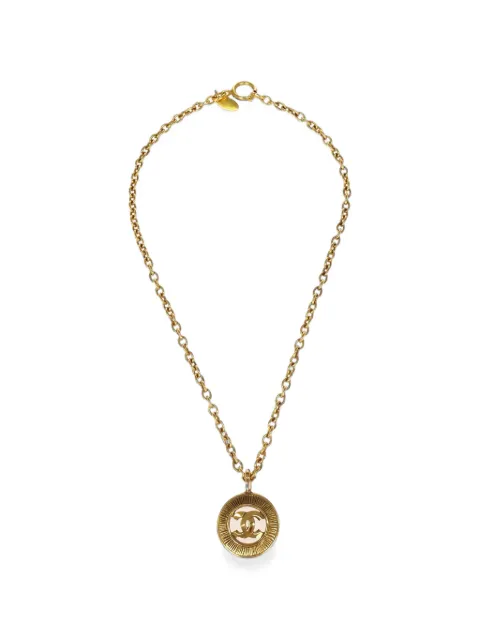 CHANEL Pre-Owned 1990-2000s Medallion Interlocking CC necklace Gold 188887