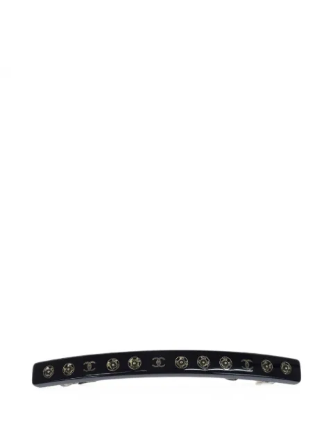 CHANEL Pre-Owned 2003 CC logo barrette hair accessory Black 168303
