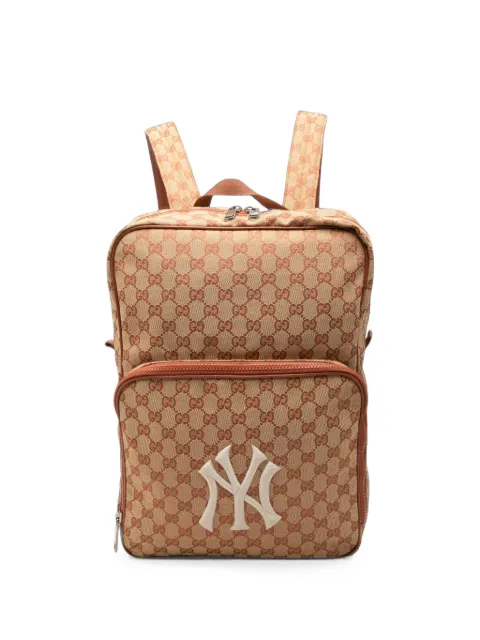Gucci Pre-Owned 2000-2015 GG Canvas NY Yankees backpack Brown U6UHX458GDBMYIHA