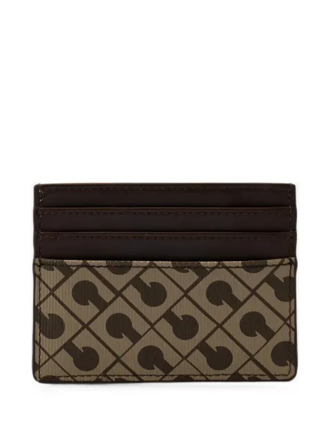 Gherardini Millerighe logo-print card holder Brown GHW0100