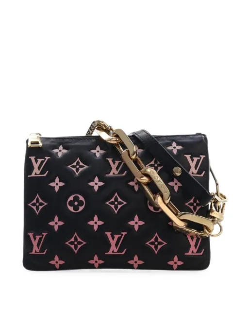 Louis Vuitton Pre-Owned 2021-2026 Bicolor Monogram Embossed Lambskin Coussin BB satchel Black L5RUU3TOKWNC6HTO