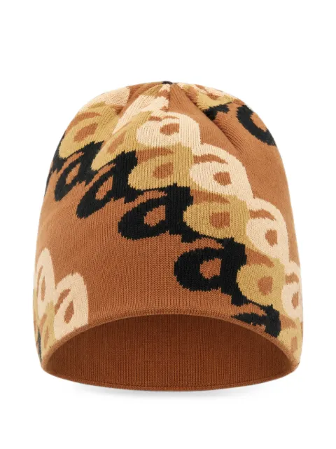 Awake NY logo-pattern beanie hat Brown AWKSP24HT003