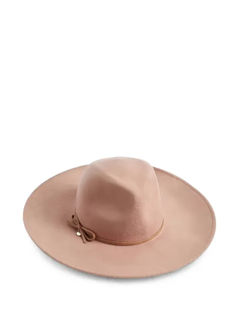 Ted Baker Abbiiio bow-detail wool fedora hat Neutrals 281985TAN