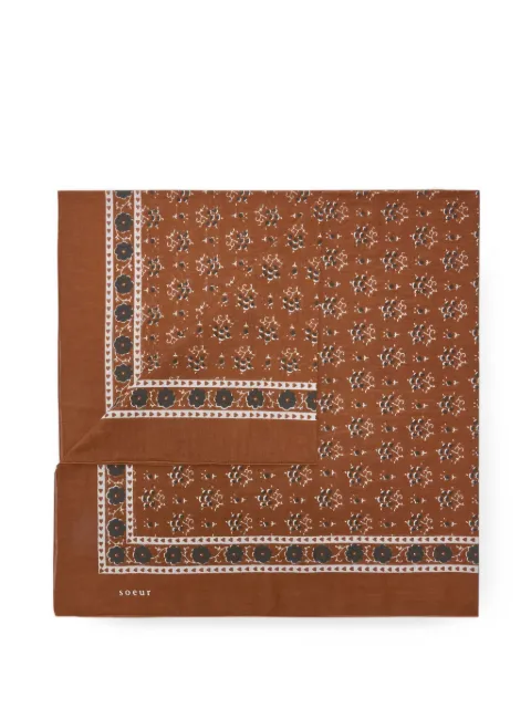 Soeur floral-print scarf Brown ECH1505FOULARDC24WMAR90