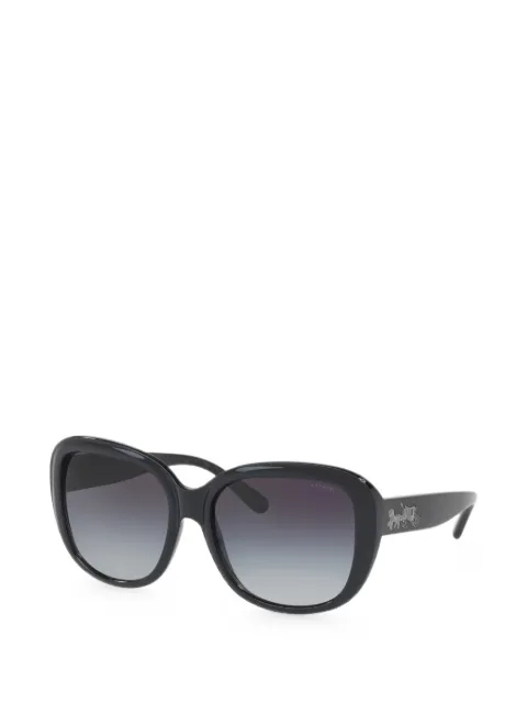 Coach Horse and Carriage round-frame sunglasses Black HC8207F