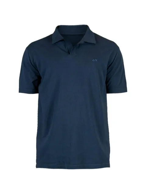 Sun68 logo-embroidered polo shirt Blue A3610507