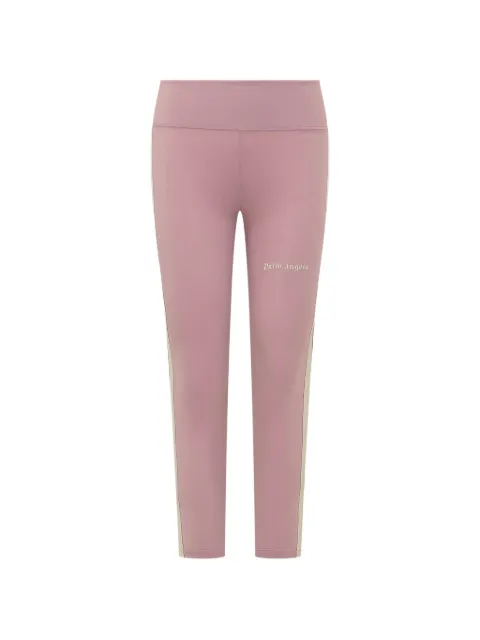 Palm Angels logo-print side-stripe leggings Pink PWVG001S26FAB0013003