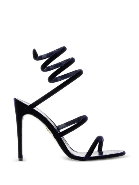 René Caovilla Cleo velvet sandals Blue C12351105VL018030