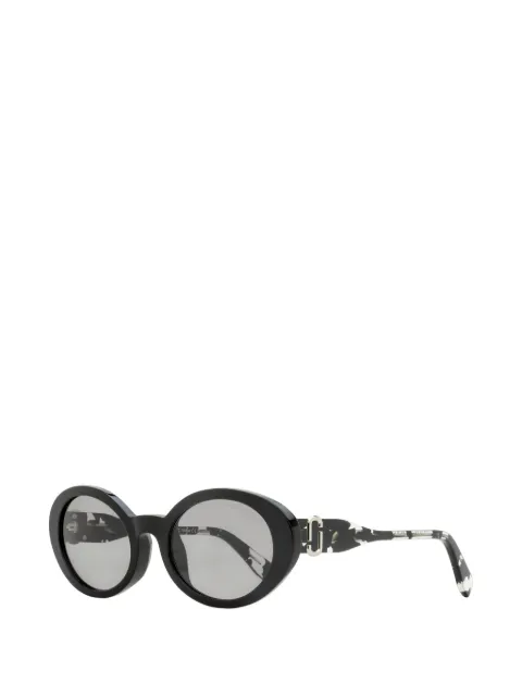 Marc Jacobs Eyewear Double J logo-hardware round-frame sunglasses Black 207616WR753IR