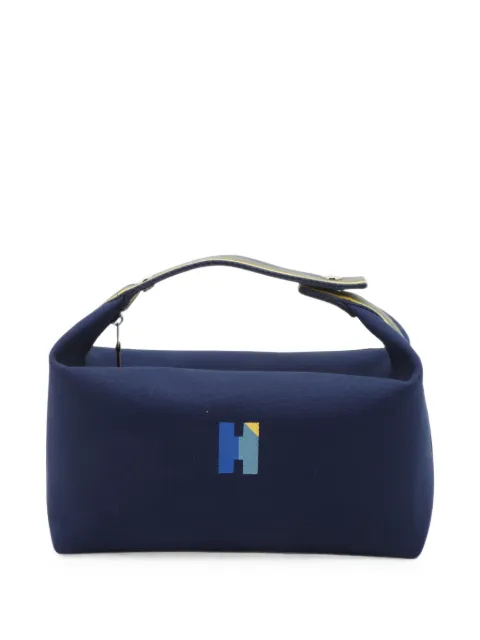 Hermès Pre-Owned 2000-2026 Large Toile Bride A Brac H Pavillon Case vanity bag Blue 2GO5E3TZ3G6VBWR5