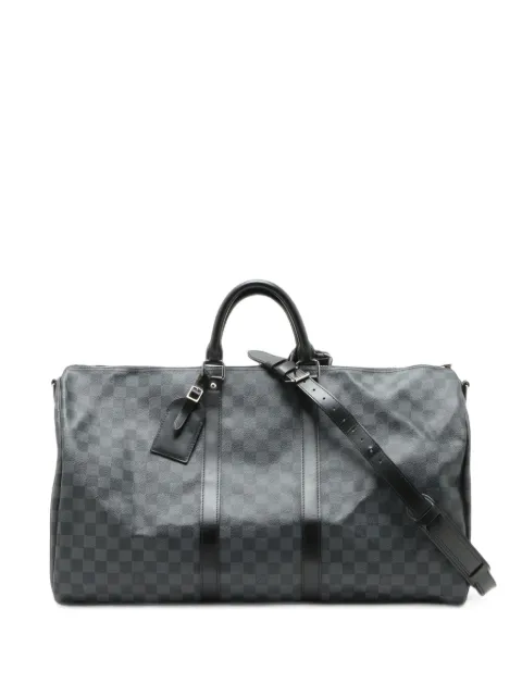 Louis Vuitton Pre-Owned 2008 Damier Graphite Keepall Bandouliere 55 travel bag Black QQ7Y7KDM685XCW1D