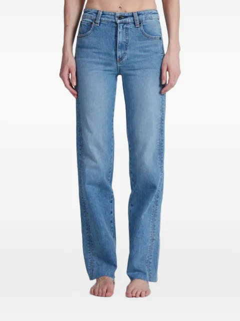 ASKK NY The Edge raw-cut side-stripe jeans Blue W1021K700BLO