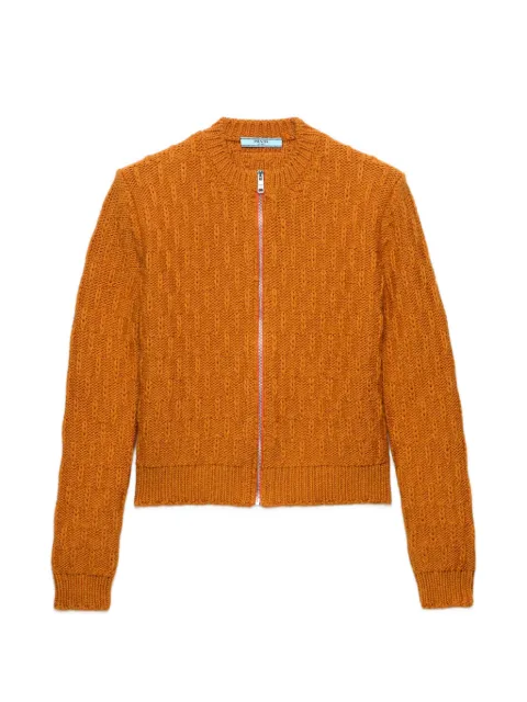 Prada wool and alpaca cardigan Orange P25O53SOOO6832
