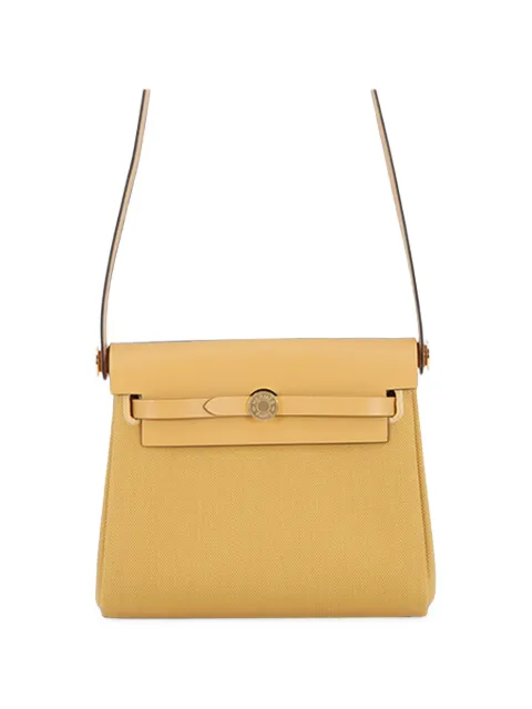 Hermès Pre-Owned 2025 Military Toile and Vache Hunter Herbag Zip 20 crossbody bag Yellow GC0OCPX4DU15U6FW