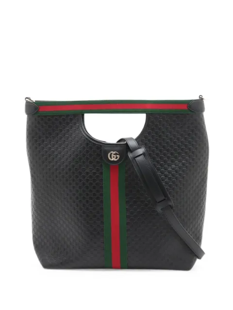 Gucci Pre-Owned 2000-2015 Microguccissima Web Ophidia satchel Black QOCH0DJ45CY1TRQN