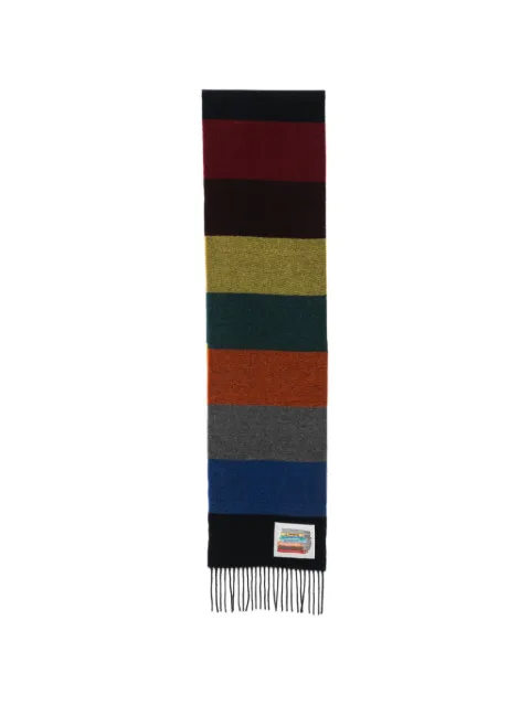 Paul Smith striped fringed scarf Black M1A150TW24097