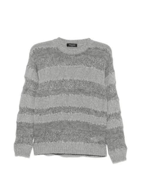 Fabiana Filippi striped open-knit sweater Grey MAD226F457M451